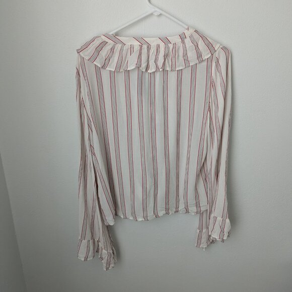 NWT American Eagle  Women's Striped Flowy Belle Sleeve Top, Medium - Picture 6 of 7